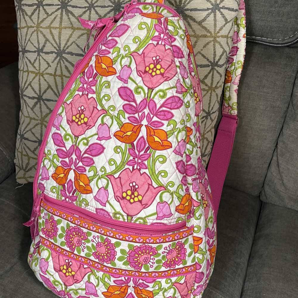 Floral Pink and Green Women's Bag